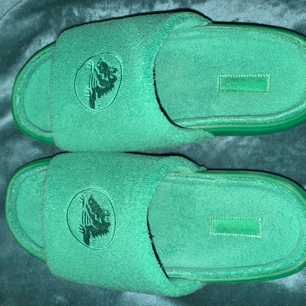 Green Unisex Slides